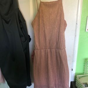 Charlotte Russe sparkly salmon pink romper